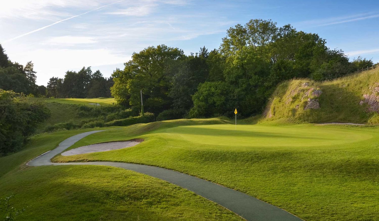 a beautiful view of a golf course